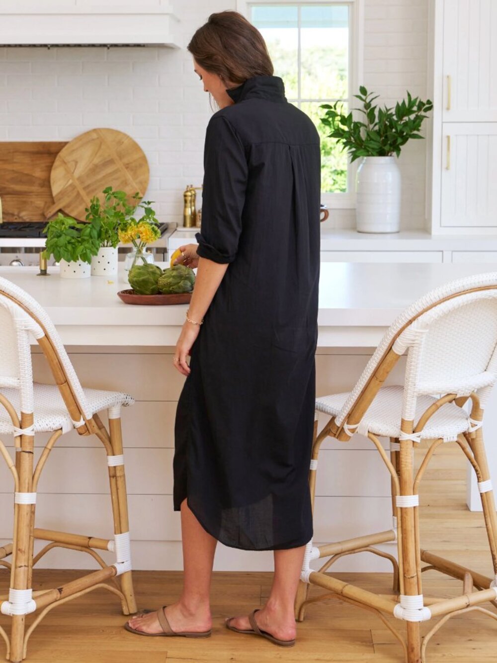 Frank & Eileen, Rory Organic Voile Black L - Picture 2 of 6